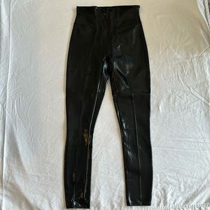 Spanx Faux Black Leather Leggings Size S Never Worn